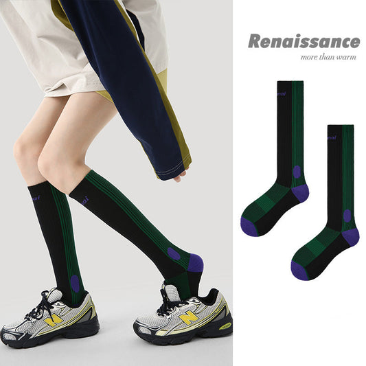 Calf Compression Socks Floral 3D Moisture Wicking