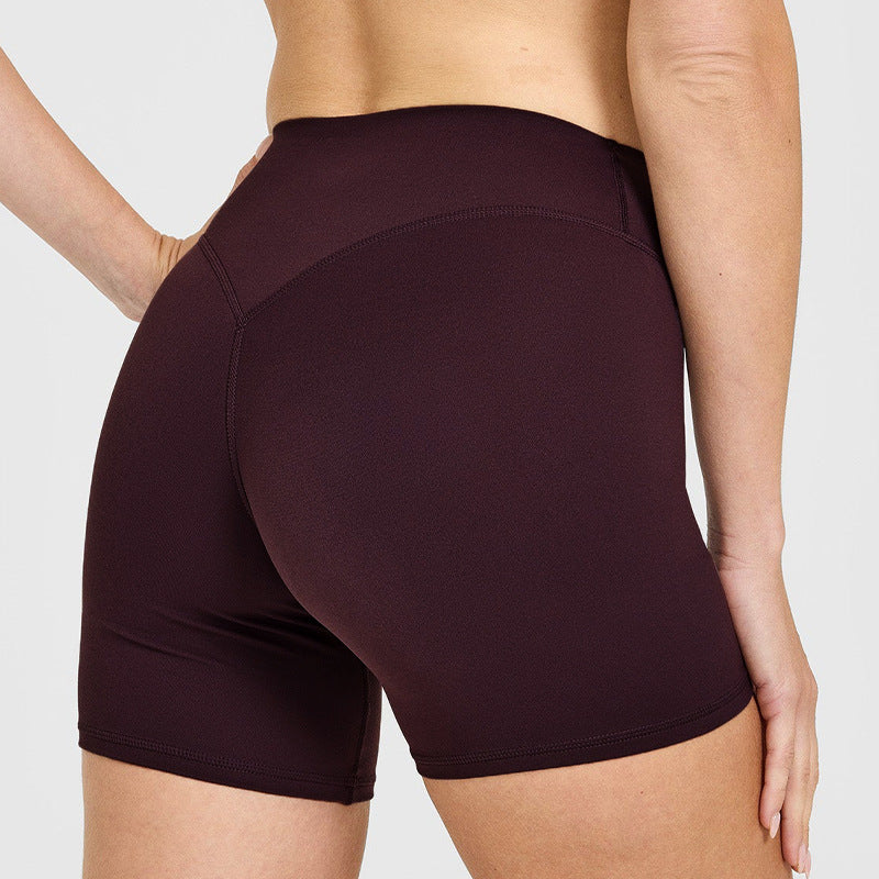 High-Waisted Peach Butt Lift Yoga Shorts for Women