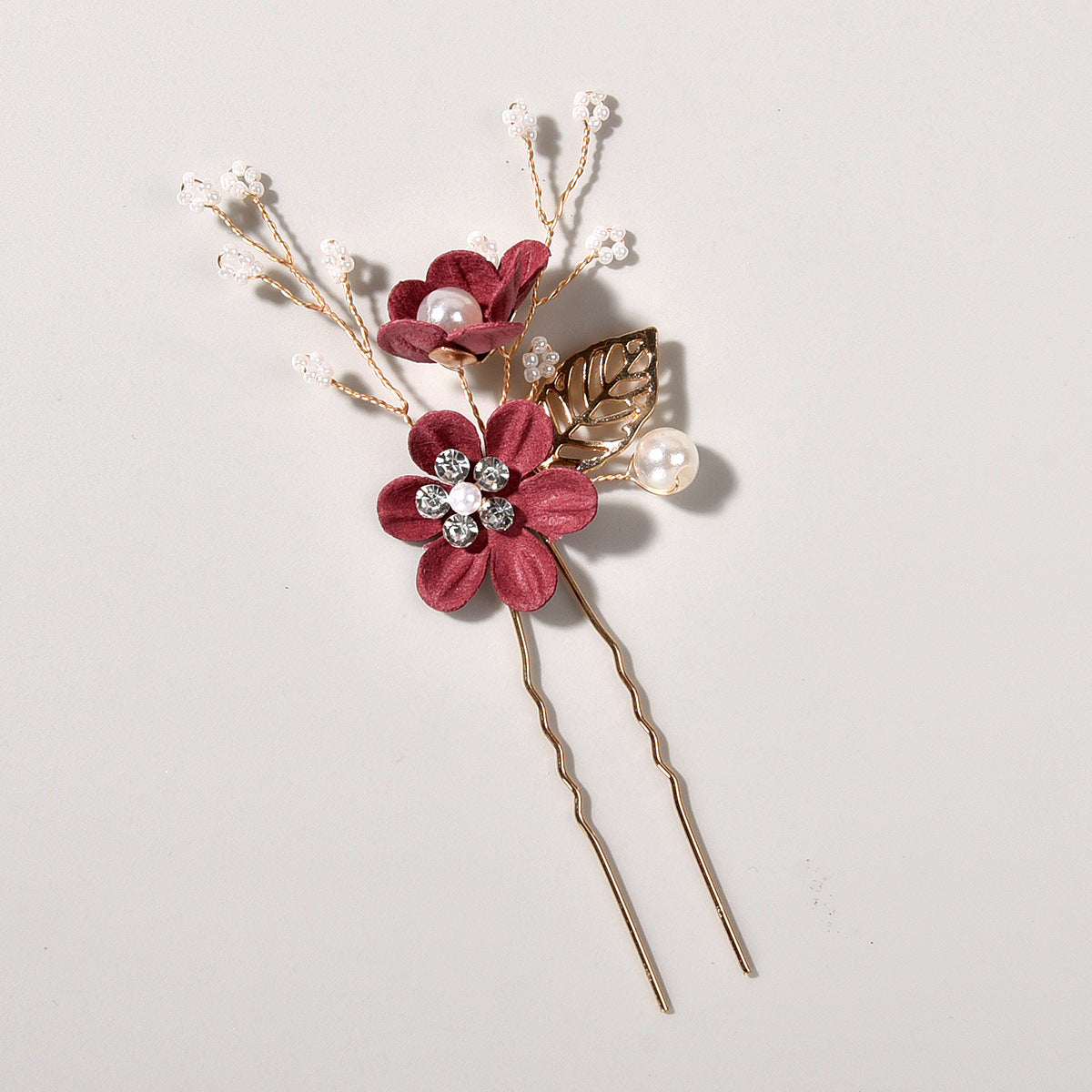 Bridal Blue Flower Hairpin Forest Inspired Wedding Hairpiece