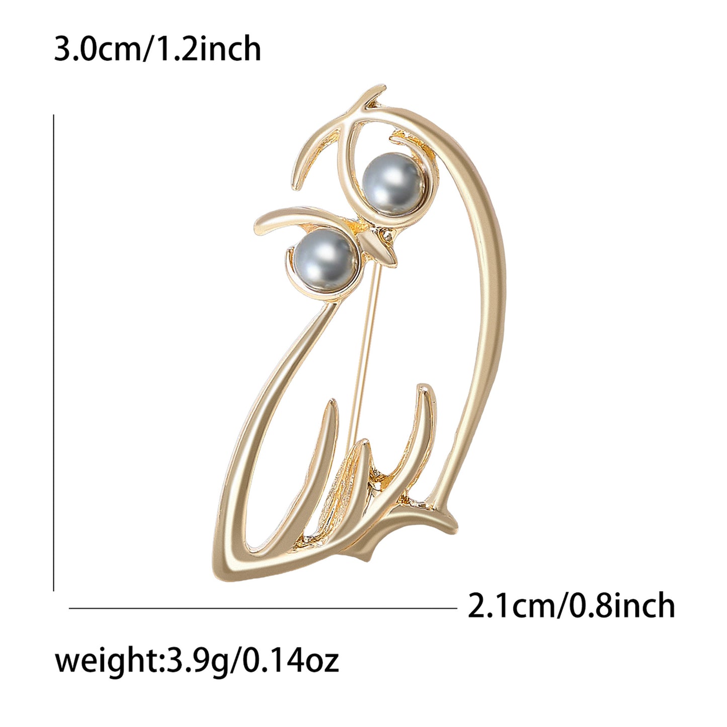 Creative Owl Brooch Minimalist Alloy Pin Fashion Accessory