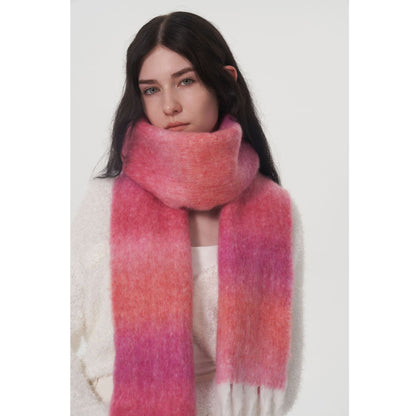 Gradient Wool Scarf for Women Elegant Casual Winter Wear