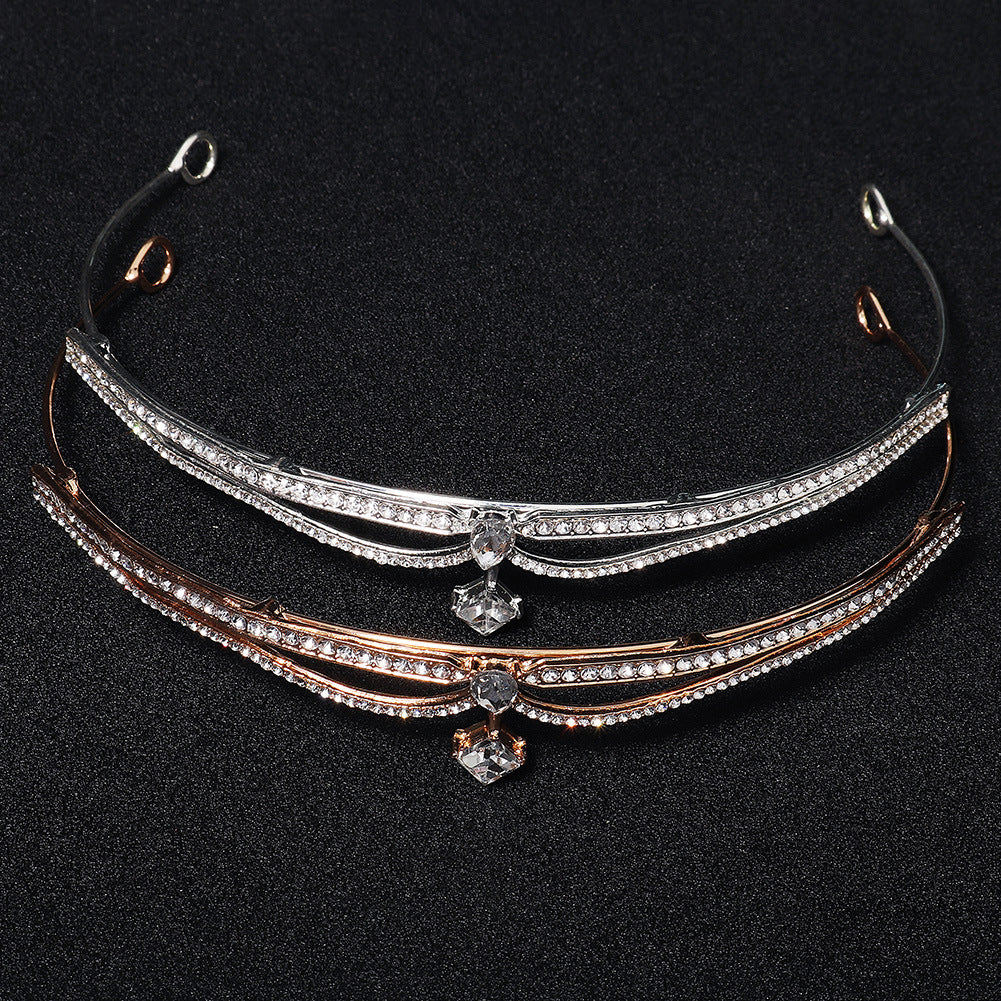 Bridal Crown with Exquisite Crystal Accents for Wedding and Parties