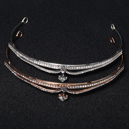 Bridal Crown with Exquisite Crystal Accents for Wedding and Parties