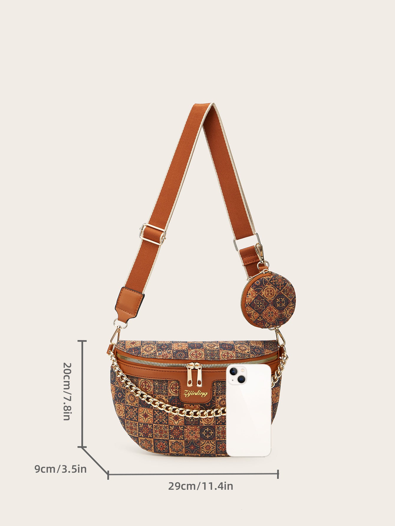 Trendy Floral Cork Crossbody Bag for Women