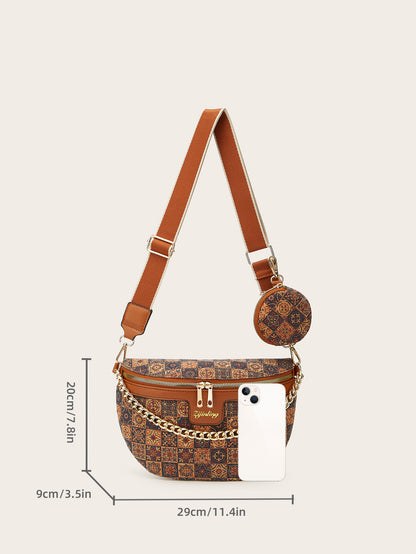 Trendy Floral Cork Crossbody Bag for Women