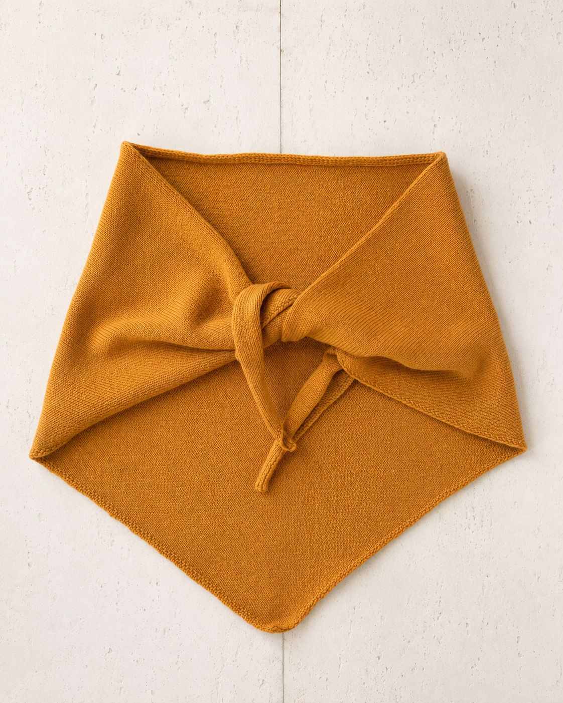 Solid Color Cashmere Wool Knitted Triangle Scarf for Women