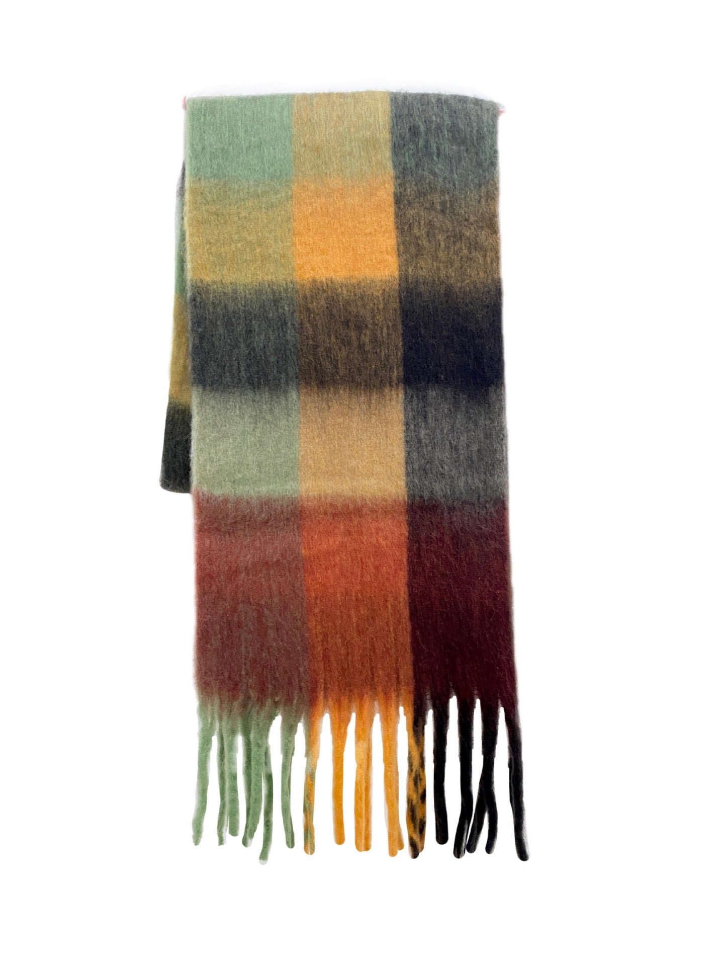 Trendy Plaid Scarf Plush Warm Women’s Shawl