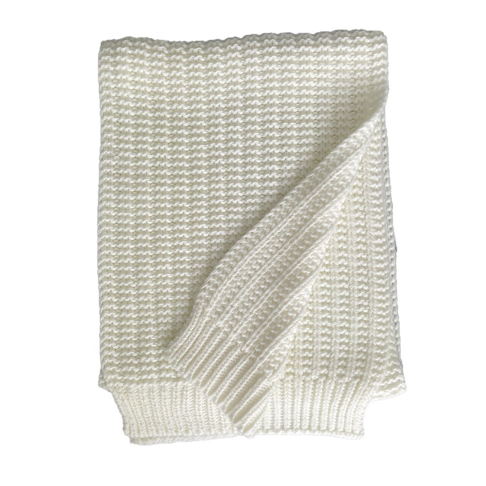 Solid Color Chunky Knit Scarf Stylish and Warm Neck Wrap