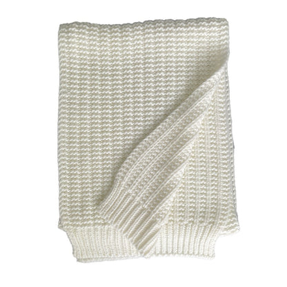 Solid Color Chunky Knit Scarf Stylish and Warm Neck Wrap