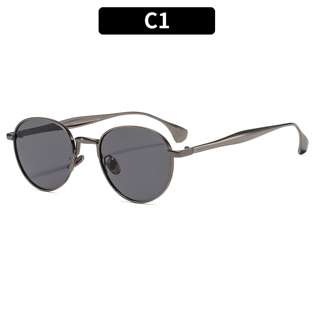 New Metal Round Frame Sunglasses Stylish UV400 Protection