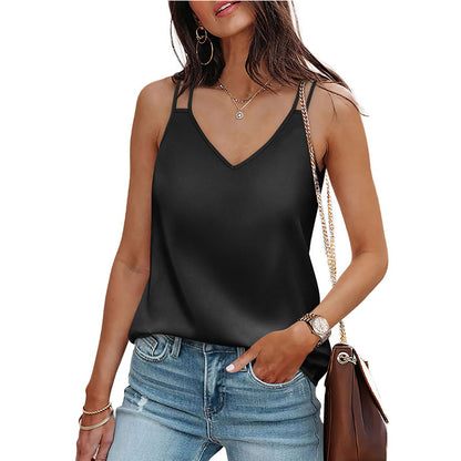 Casual V-Neck Tank Top Loose T-Shirt