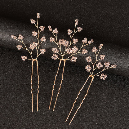 U Shaped Pearl Hair Pins Handmade Wedding Party Accessories