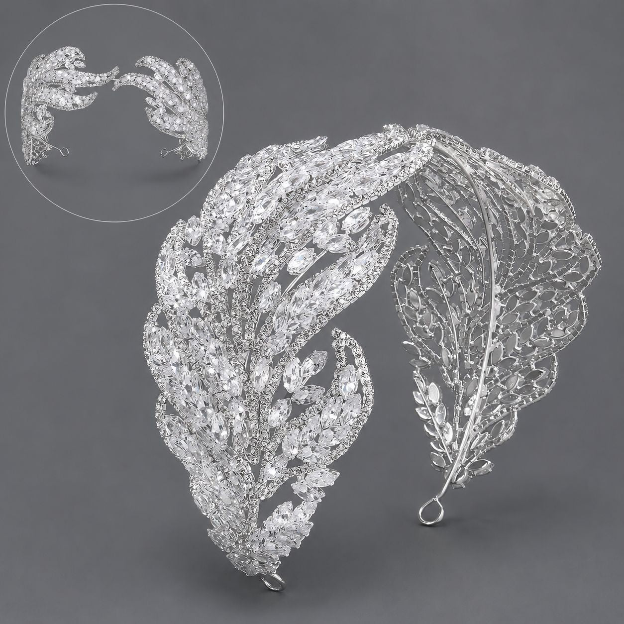 Luxury Rhinestone Bridal Headband for Wedding and Party