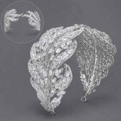 Luxury Rhinestone Bridal Headband for Wedding and Party