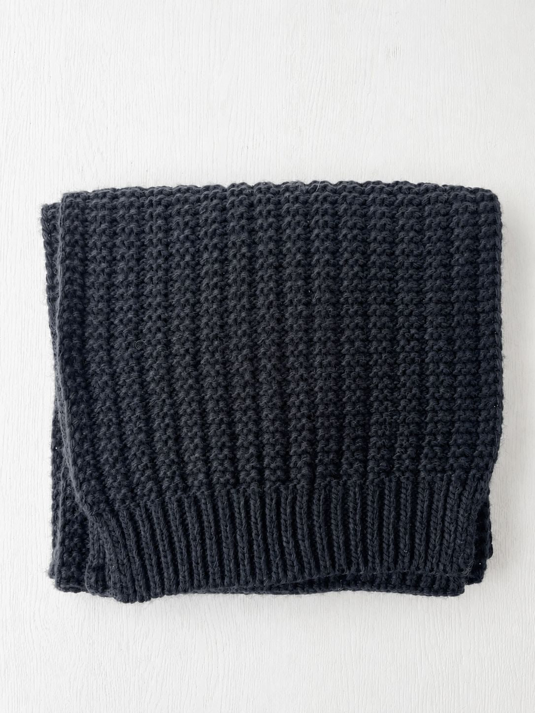 Solid Color Chunky Knit Scarf Stylish and Warm Neck Wrap