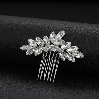 Oval Rhinestone Hair Comb Women Hair Accessories