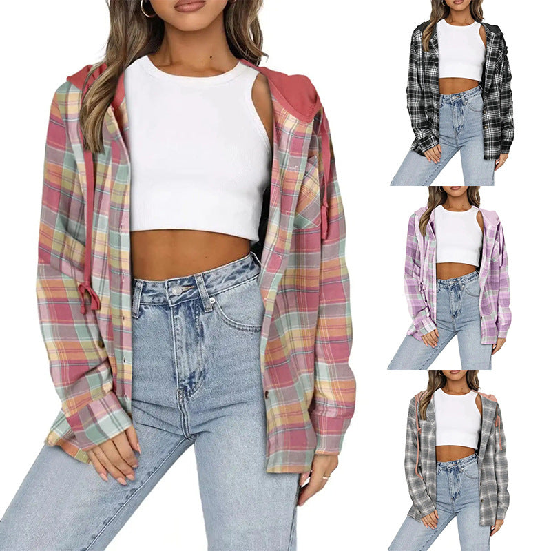Hooded Casual Sweatshirt with Button Details