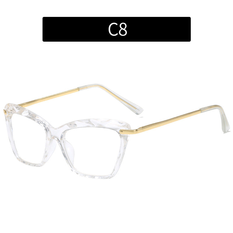 Trendy Crystal Cat-Eye Anti-Blue Light Glasses