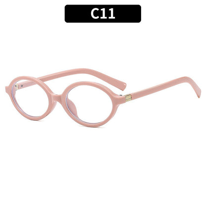 Vintage Oval Sunglasses Stylish UV Protection Eyewear