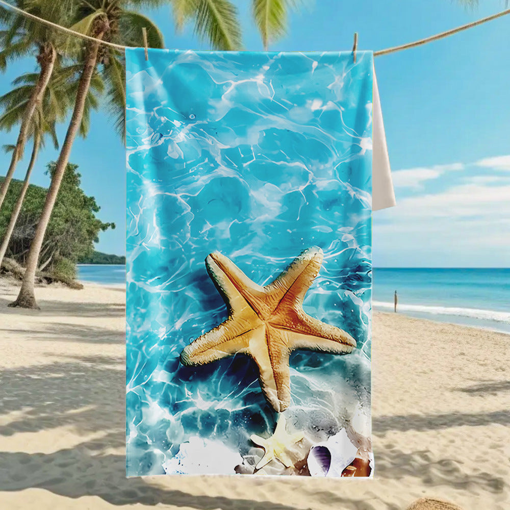 Ultra-Fine Microfiber Beach Towel Quick-Dry Bath Towel
