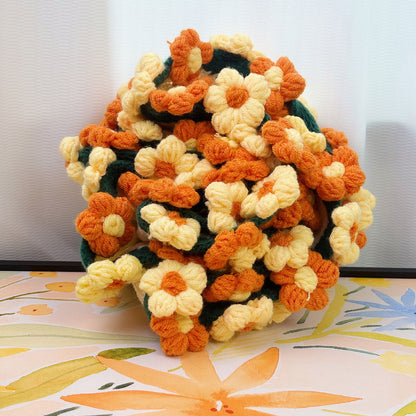 Handcrafted Floral Crochet Blanket - Daisy Pattern Plush Throw