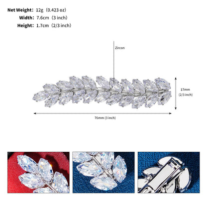 Elegant Flower Design Rhinestone Hair Clip For Women