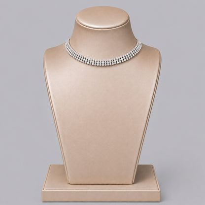 Elegant Crystal Jewelry Set with Necklace and Earrings for Parties
