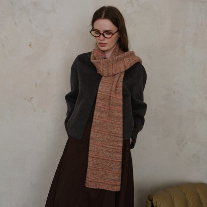 Chic Vintage-Style Wool Blend Scarf for Women
