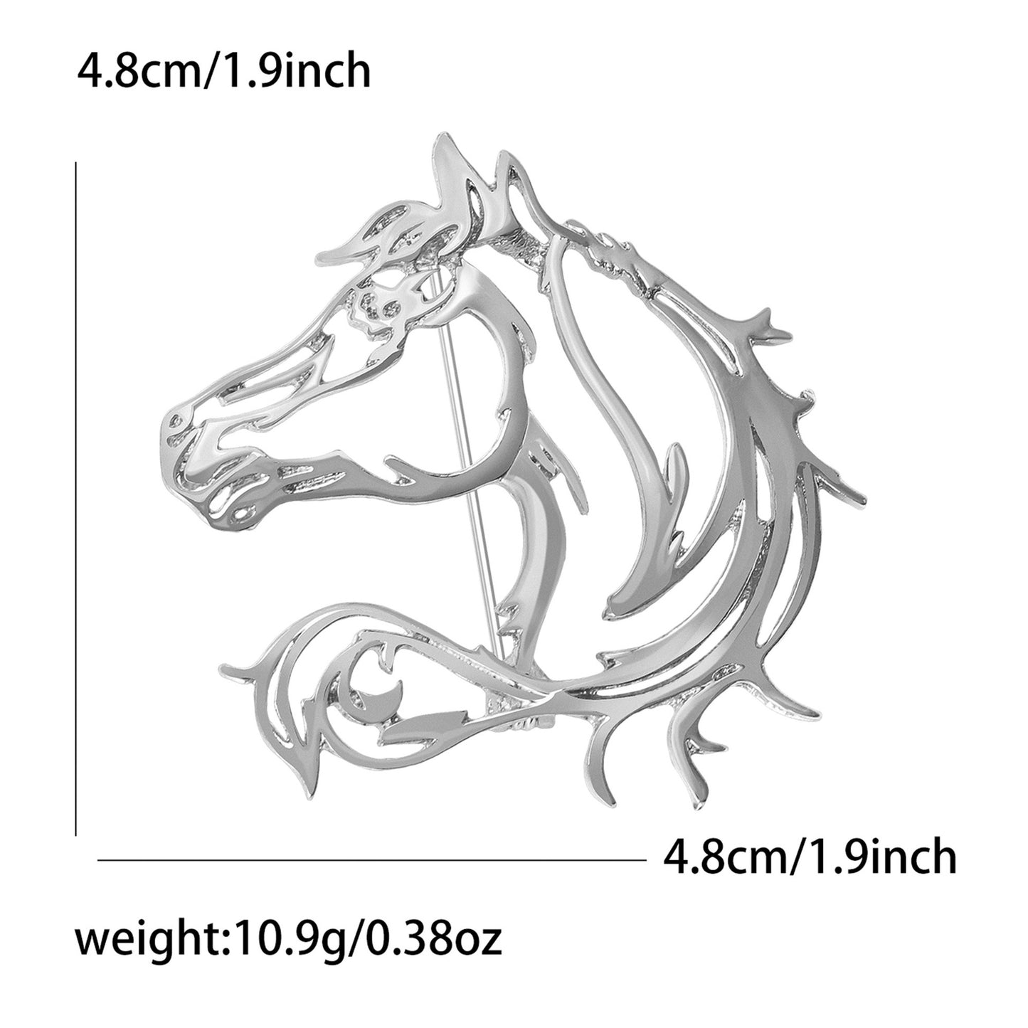 Minimalist Horse Brooch Two-in-One Alloy Animal Pin