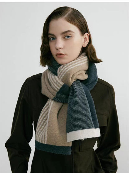 Vintage-Inspired Striped Knit Scarf for All Seasons