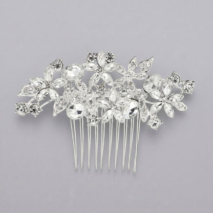 Exquisite Pearl and Crystal Flower Headpiece for Bridal Photoshoots