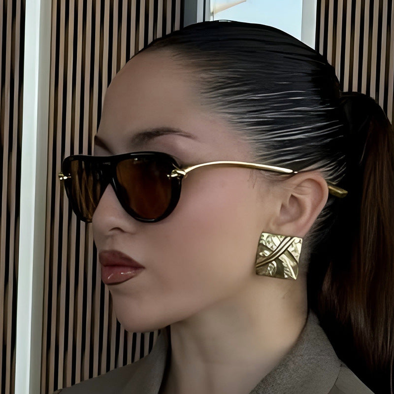 Trendy Knotted Double Beam UV400 Sunglasses