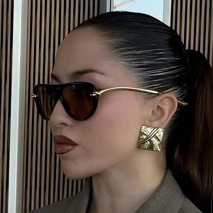 Trendy Knotted Double Beam UV400 Sunglasses