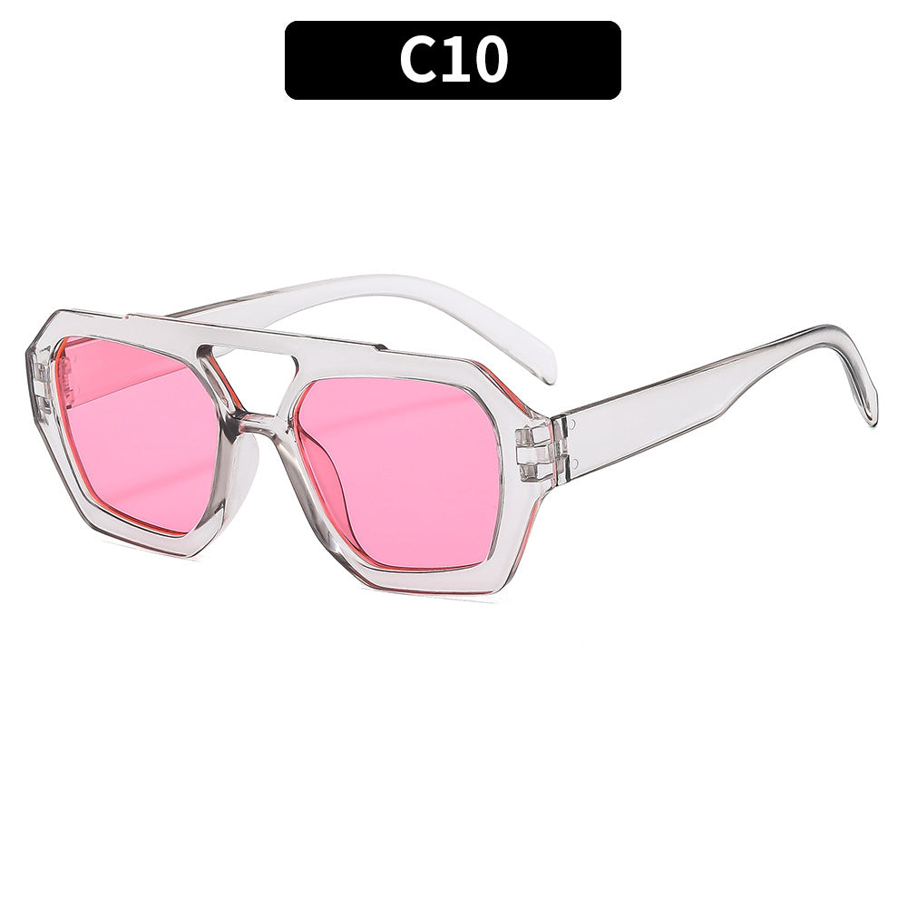 Trendy Square Pilot Sunglasses UV400 Protection