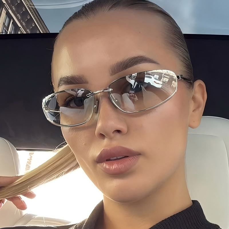 Trendy Y2K Retro Sunglasses with Metal Frame