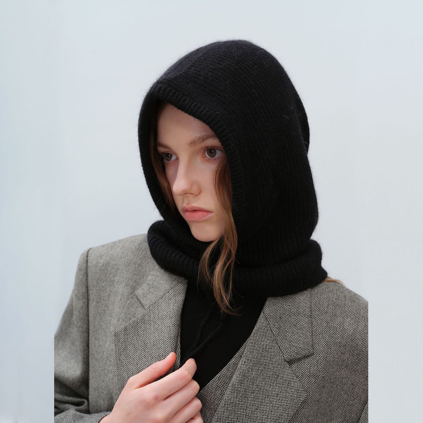 Unisex Simple Solid Color Knitted Rabbit Hair Beanie