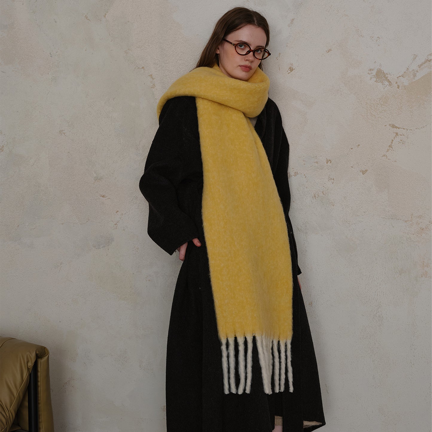 Premium Soft Wool Scarf for Women - Stylish Solid Colors