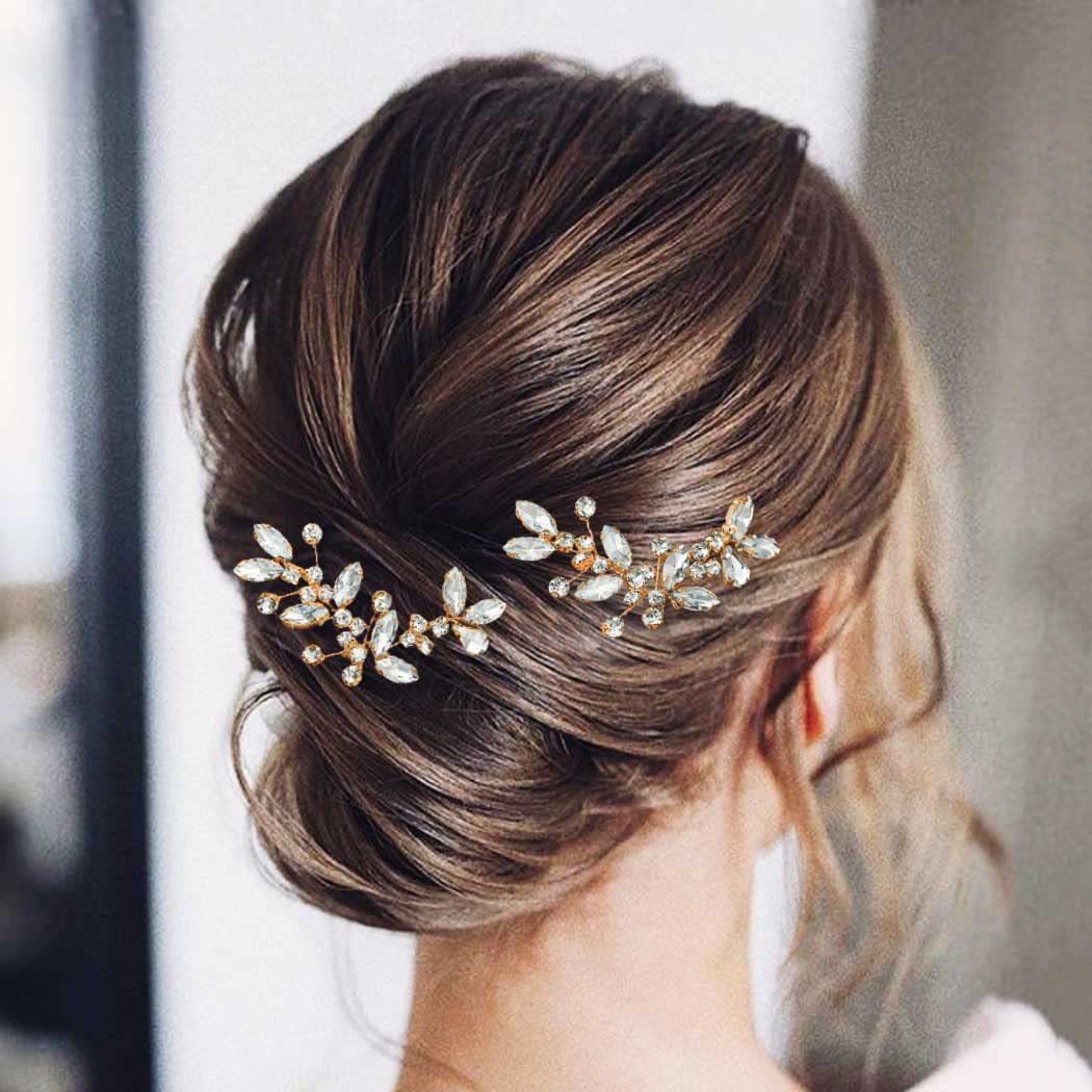 Sparkling Silver U Shaped Bridal Hair Pins Set