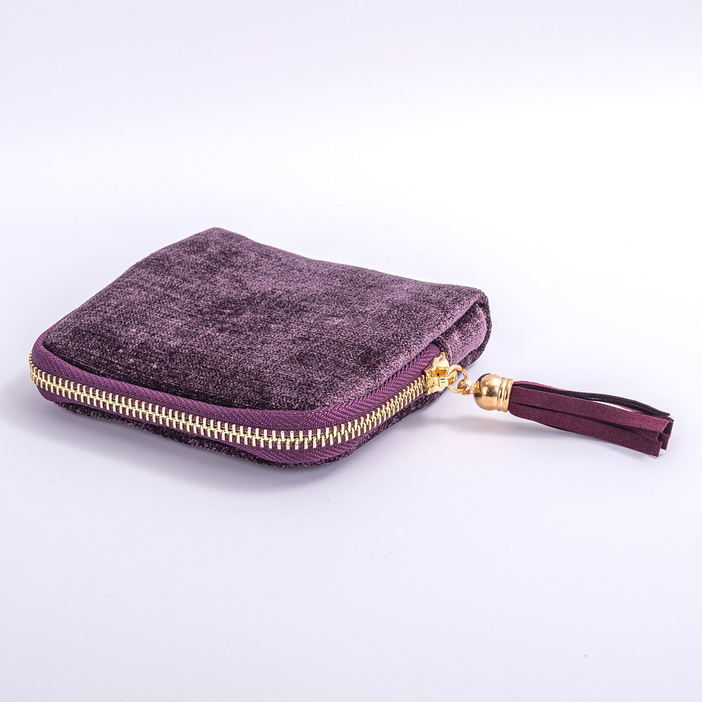 Jewelry Organizer Tassel Zip Double Layer Pouch