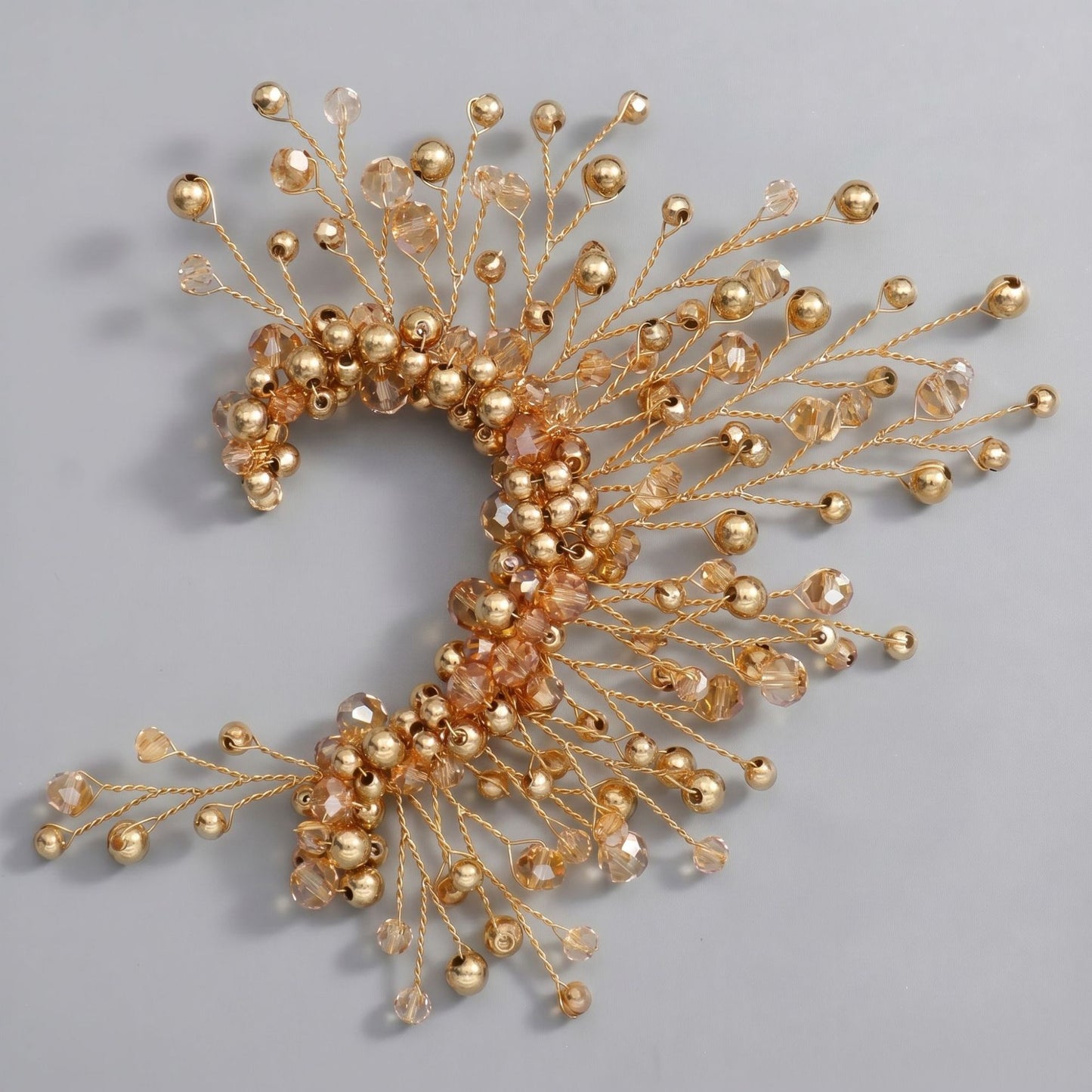 Handcrafted Pearl and Crystal Floral Earrings - Elegant and Versatile Accessories