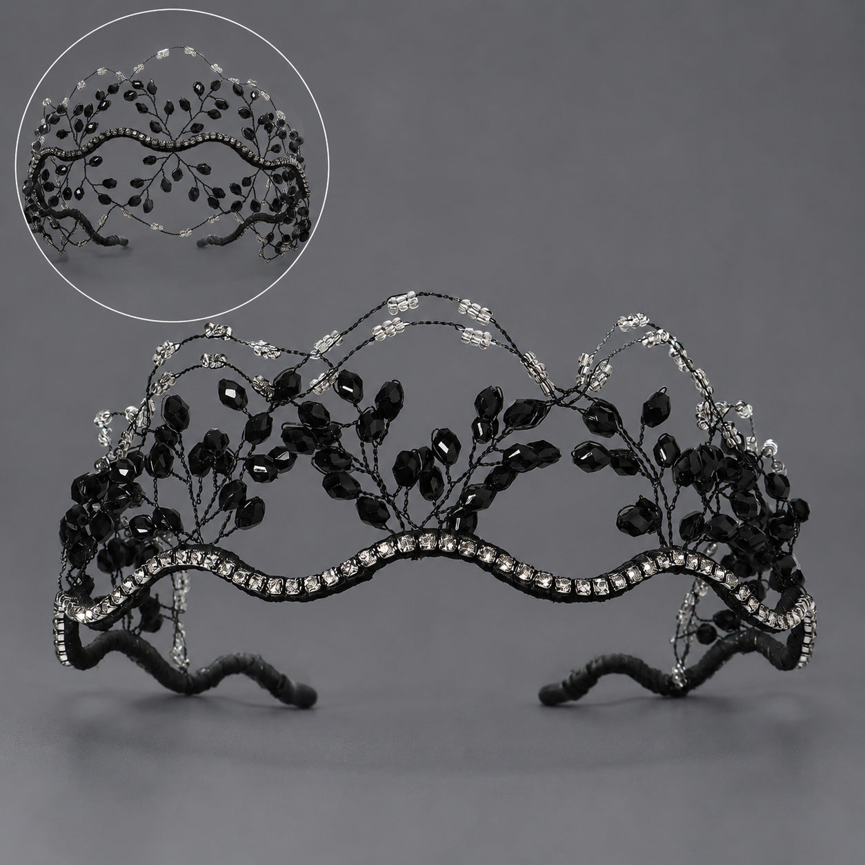 Handcrafted Crystal Beaded Headband Elegant Hair Accessory