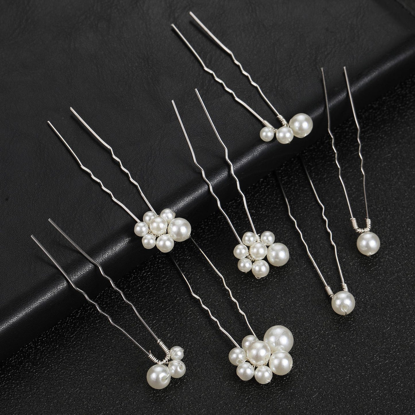 Set of 7 Pearl U Shaped Hair Pins Bride Wedding Hair Accessories
