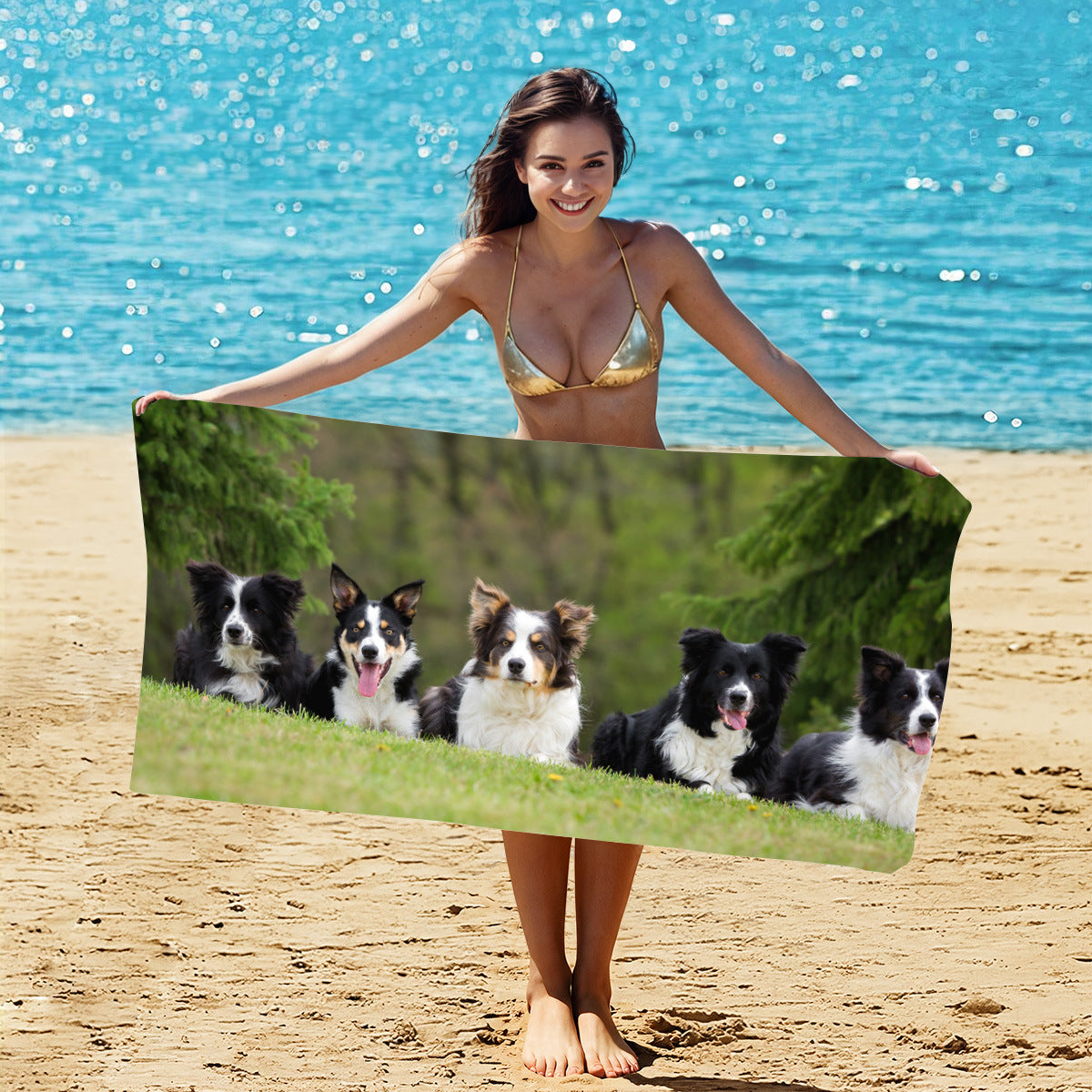 Custom Printed Beach Towel Microfiber Quick-Dry Towel