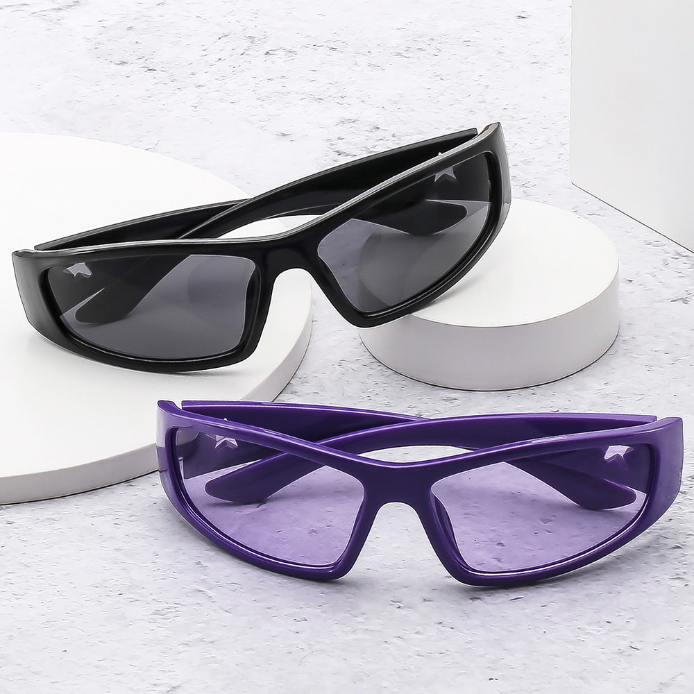 Y2K Inspired Futuristic Sunglasses Trendy Outdoor Frame