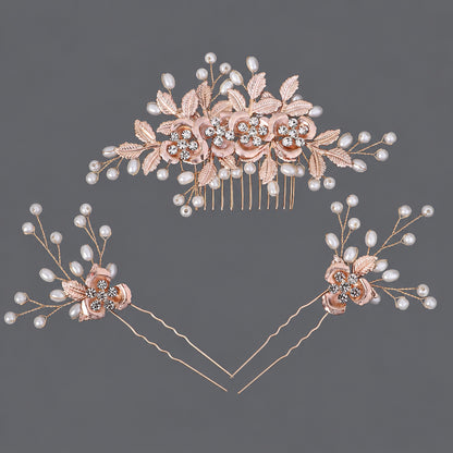 Elegant Handmade U-Shaped Hairpins with Rhinestones for Weddings