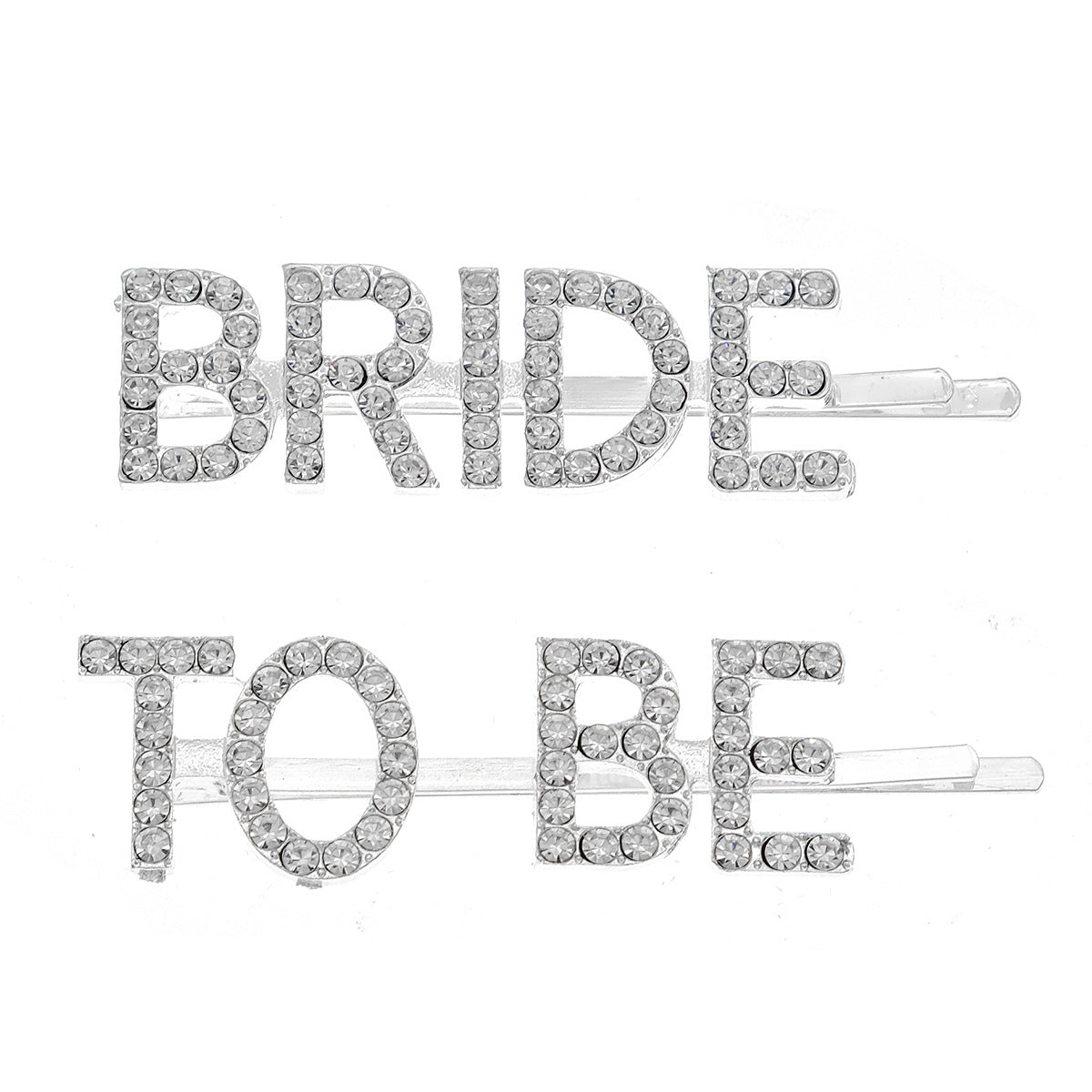 Trendy Lettered Hair Clips Set - Elegant Minimalist Design