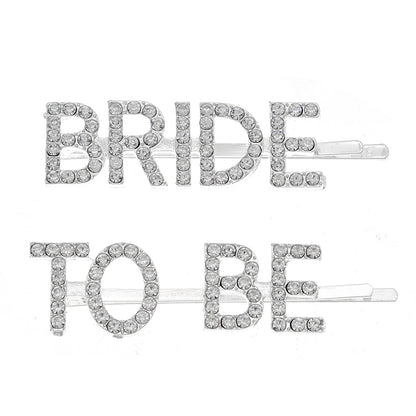 Trendy Lettered Hair Clips Set - Elegant Minimalist Design
