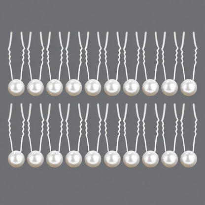 Handcrafted Pearl Hairpins With Rhinestones For Weddings