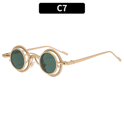 Retro Round Metal Sunglasses Stylish UV400 Protection