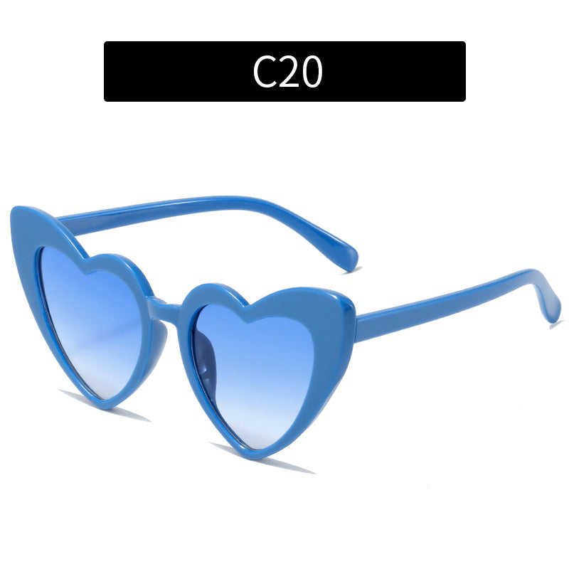 Trendy Heart-Shaped Sunglasses Colorful UV400 Beach Accessories